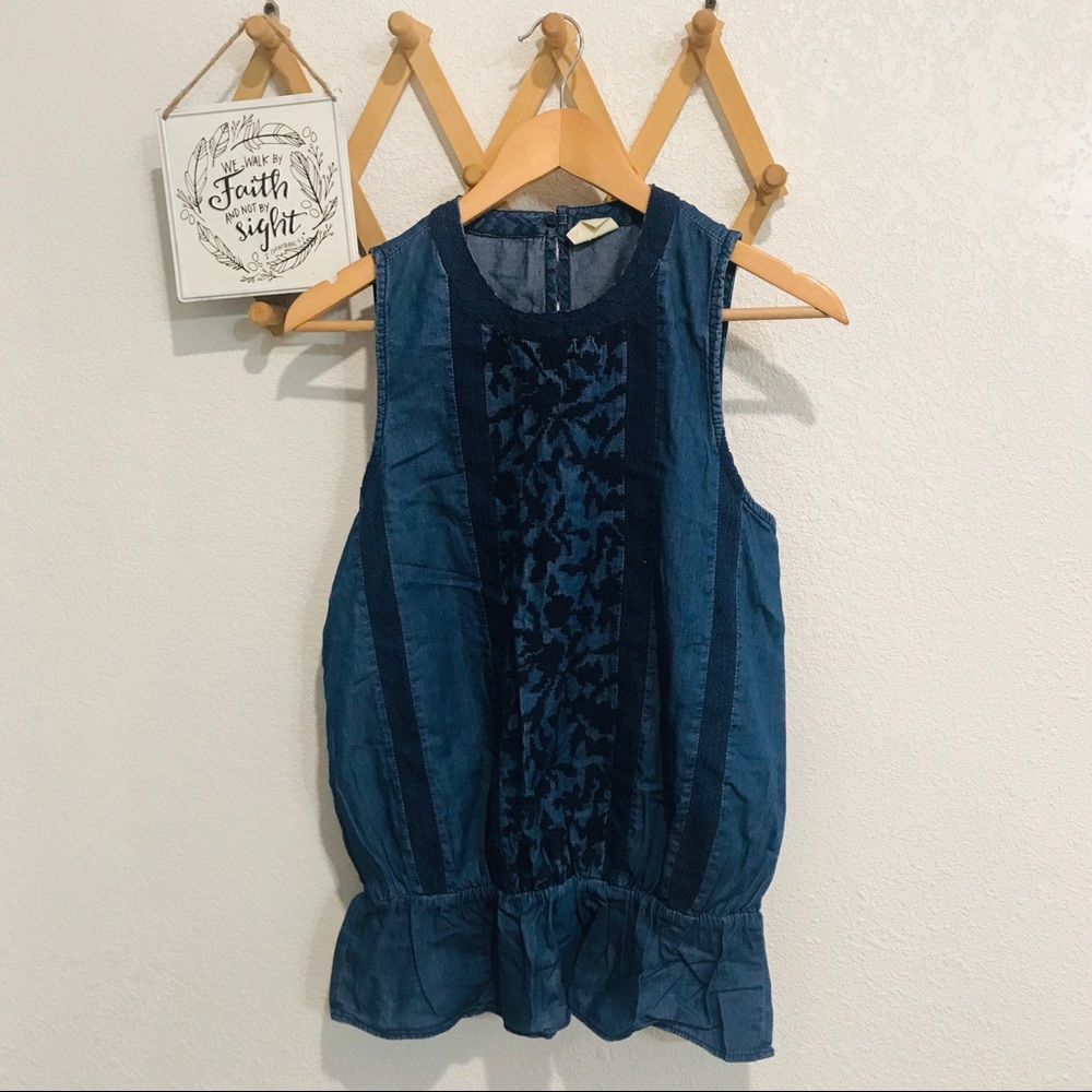NWT Gap 1969 Chambray Top S/T - Picture 2 of 8
